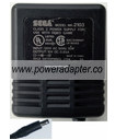SEGA MK-2103 AC ADAPTER 10VDC 0.85A USED -(+)1.8x4.8mm Straight